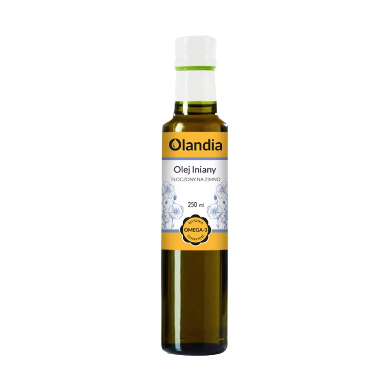 Olej lniany 250 ml Olandia ( bakaliowyswiat.pl ).webp