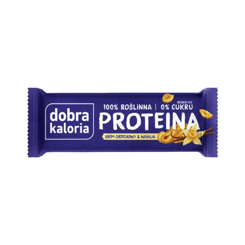 Baton proteinowy krem orzechowy i wanilia 45g Dobra Kaloria.webp