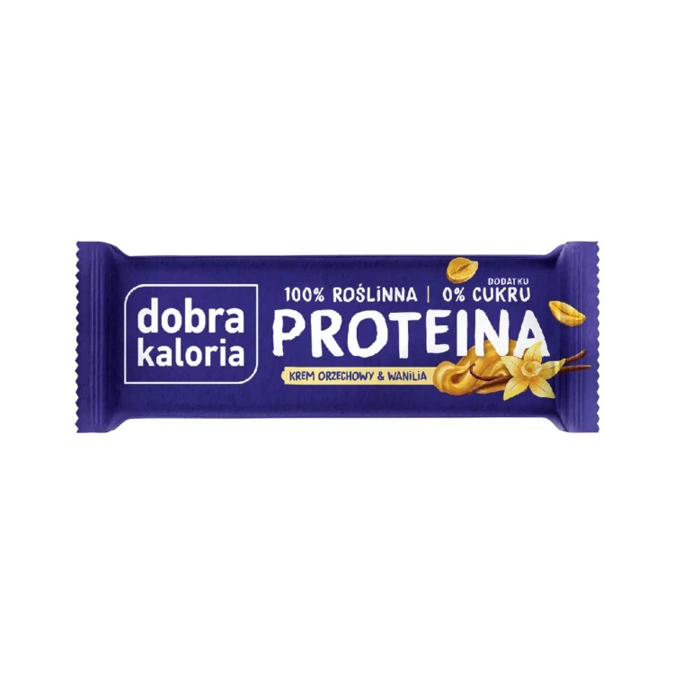 Baton proteinowy krem orzechowy i wanilia 45g Dobra Kaloria.webp