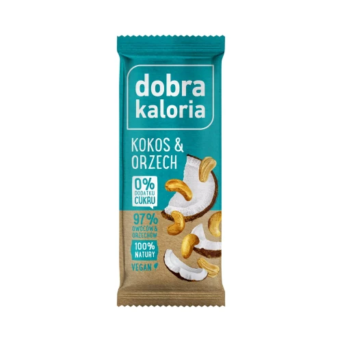 Baton kokos i orzech 35g Dobra Kaloria.webp