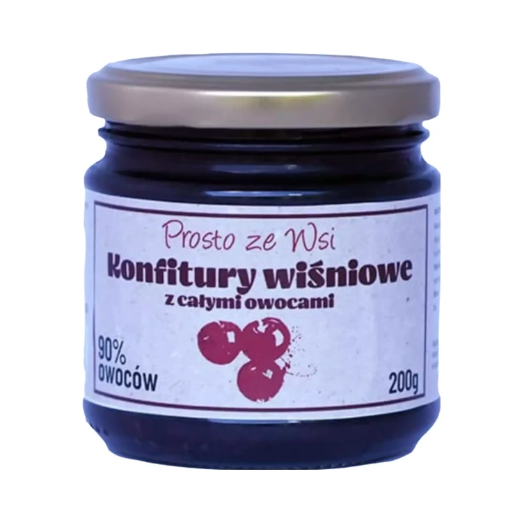 Ekologiczna konfitura wiśniowa  240 g Prosto ze Wsi ( bakaliowyswiat.pl ).webp