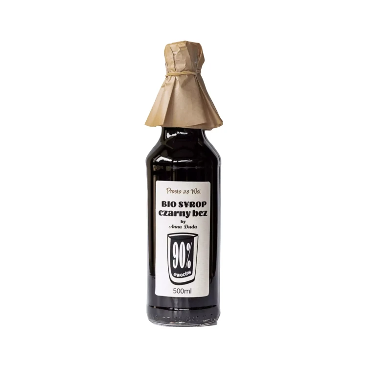 Ekologiczny syrop z czarnego bzu 500 ml Prosto ze Wsi ( bakaliowyswiat.pl ).webp
