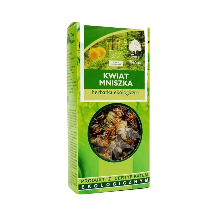 Herbatka kwiat mniszka EKO 25g Dary Natury ( bakaliowyswiat.pl ).webp