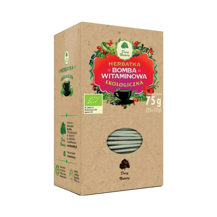 Ekologiczna herbatka Bomba witaminowa 25x3 g Dary Natury ( bakaliowyswiat.pl ).webp