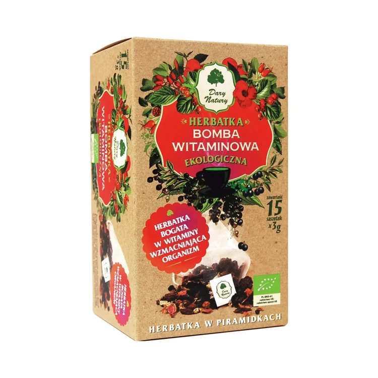 Ekologiczna herbatka Bomba witaminowa 15x3 g Dary Natury ( bakaliowyswiat.pl ).webp