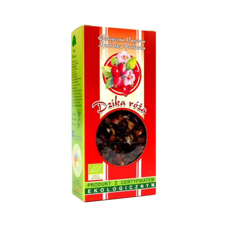 Ekologiczna herbatka Dzika róża 100 g Dary Natury ( bakaliowyswiat.pl ).webp