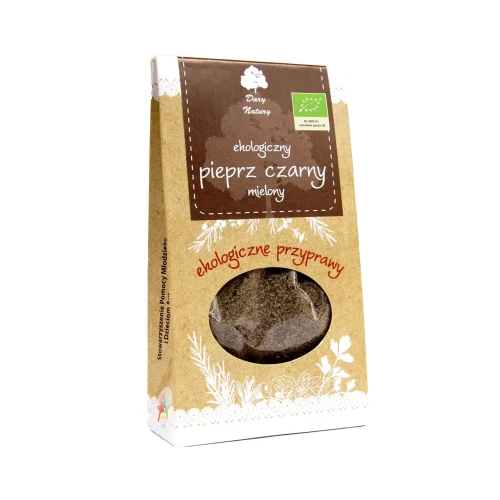 Ekologiczny pieprz czarny mielony 50 g Dary Natury ( bakaliowyswiat.pl ).webp
