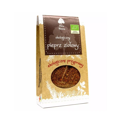 Ekologiczny pieprz ziołowy 60 g Dary Natury ( bakaliowyswiat.pl ).webp