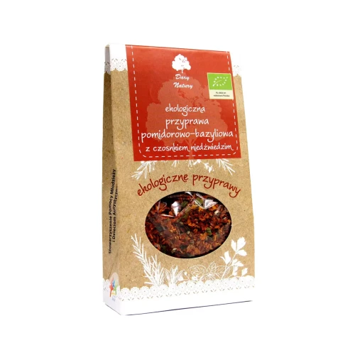 Ekologiczna przyprawa pomidorowo-bazyliowa 40 g Dary Natury ( bakaliowyswiat.pl ).webp