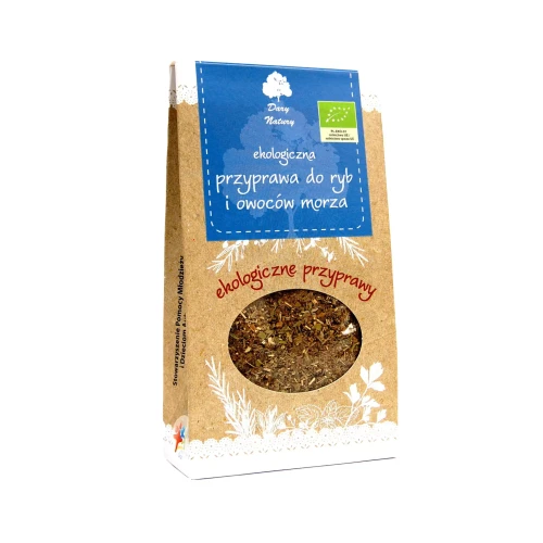Ekologiczna przyprawa do ryb i owoców morza 40 g Dary Natury ( bakaliowyswiat.pl ).webp