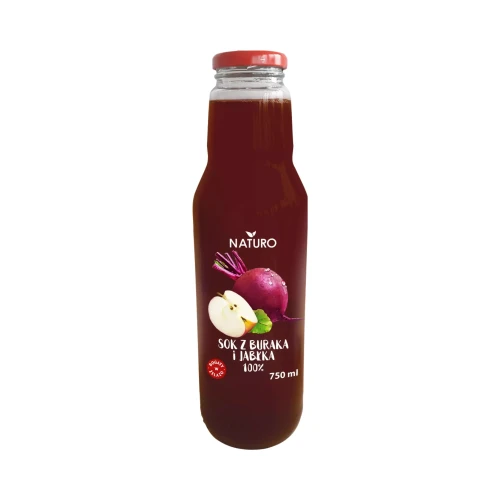 Sok z buraka i jabłka 100% 750 g Naturo.webp