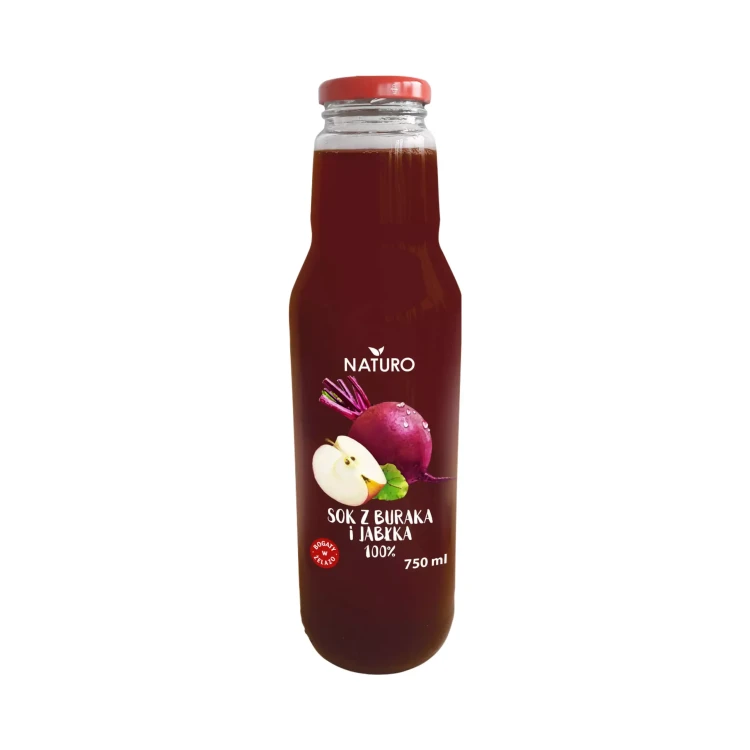 Sok z buraka i jabłka 100% 750 g Naturo.webp