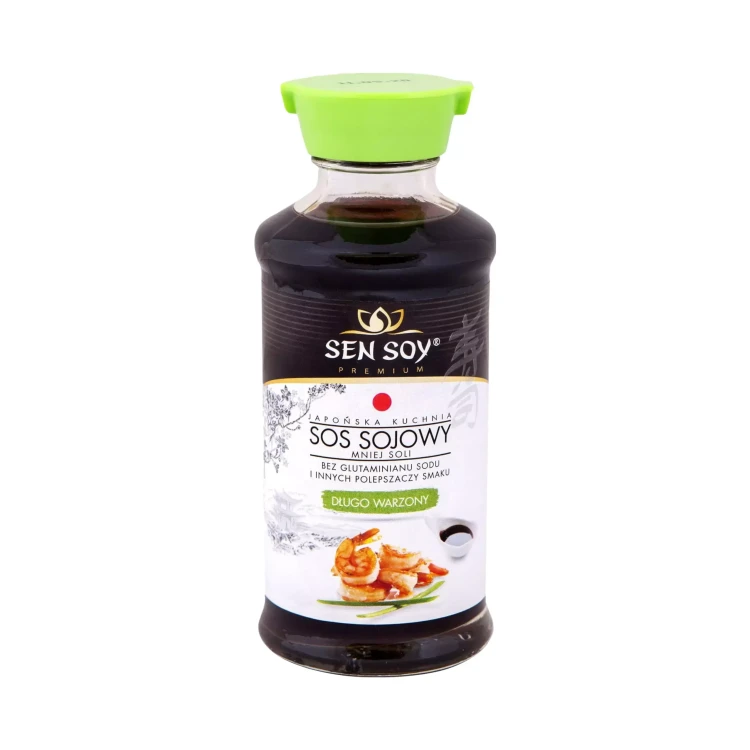 Sos Sojowy - mniej soli. długo ważony 150 g Sen Soy.webp