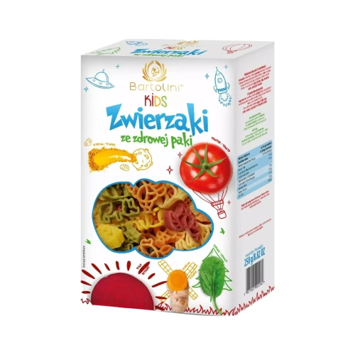 Makaron dla dzieci zwierzaki 250 g Bartolini.webp