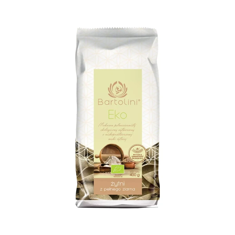 Ekologiczny makaron żytni - muszelki 400 g Bartolini.webp