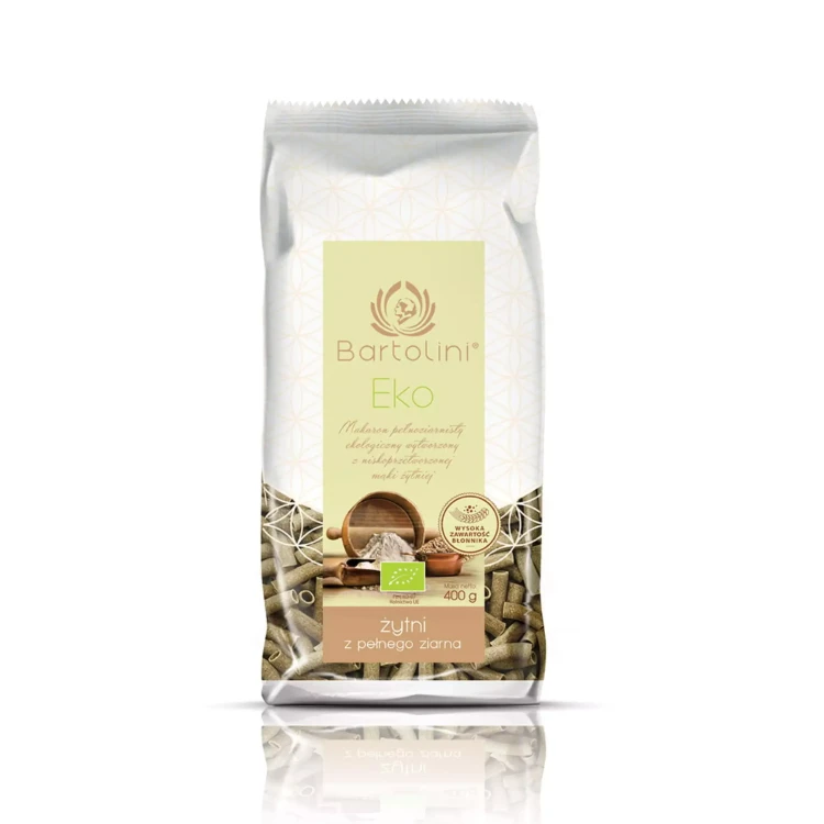 Ekologiczny makaron żytni - rurki 400 g Bartolini.webp
