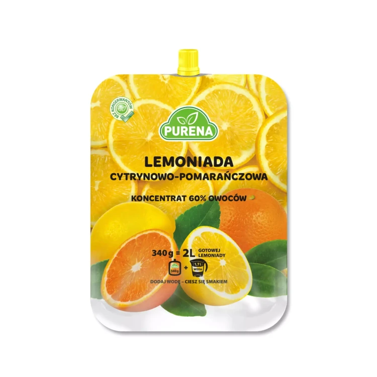 Lemoniada cytrynowo-pomarańczowa - koncentrat 340 g Purena.webp