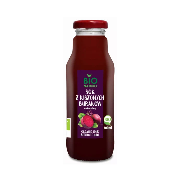 Ekologiczny sok z kiszonych buraków 300 ml Bio Naturo .webp