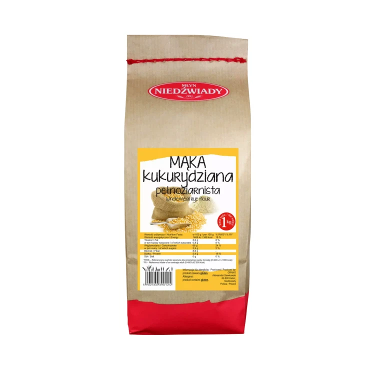 Mąka kukurydziana 1 kg Młyn Niedźwiady.webp
