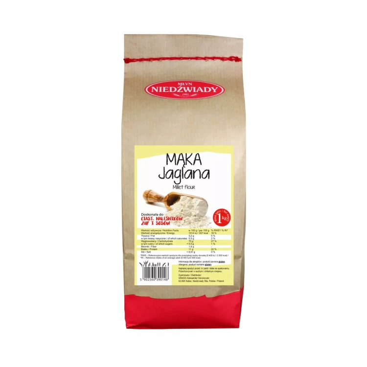 Mąka jaglana 1 kg Młyn Niedźwiady.webp