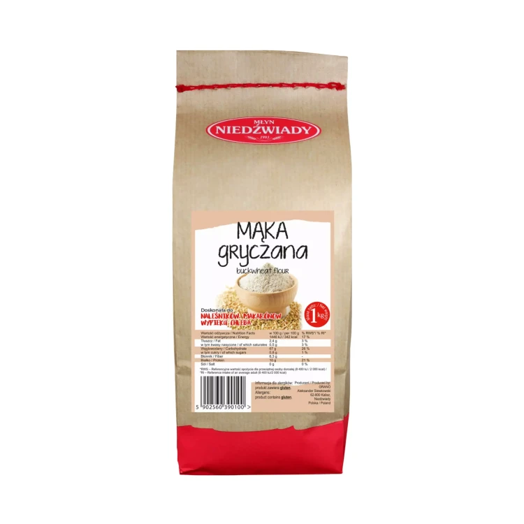 Mąka gryczana 1 kg Młyn Niedźwiady .webp