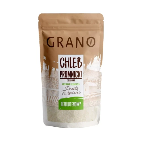 Promnicki chleb z ziarnami bezglutenowa mieszank do pieczenia 500 g Grano.webp