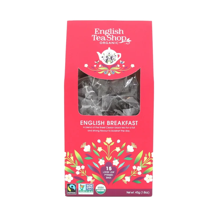English Breakfast - organiczna herbata czarna cejlońska w piramidkach English Tea Shop.webp