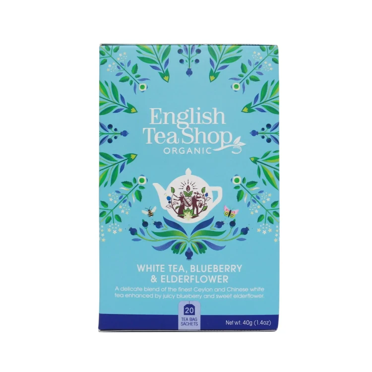 Organiczna herbata biała z dzikim bzem i borówką English Tea Shop .webp