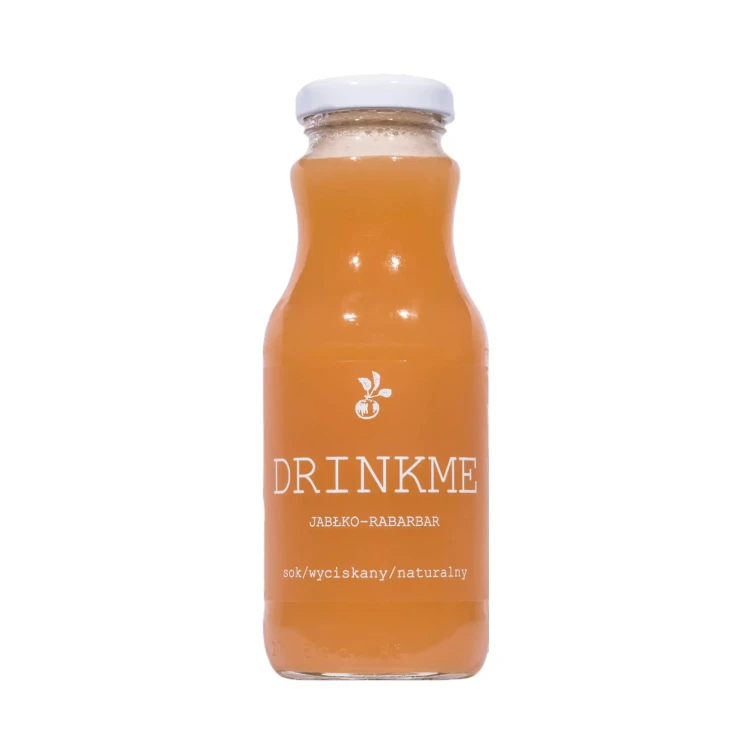 Naturalny sok wyciskany jabłko-rabarbar DRINKME.webp