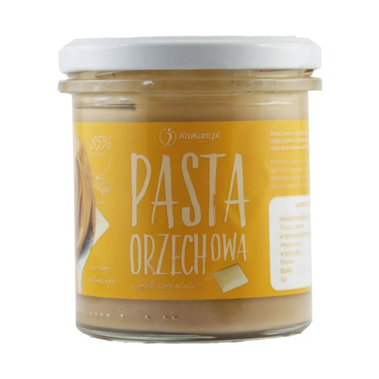 Pasta orzechowa z białą czekoladą 300 g Krukam.webp