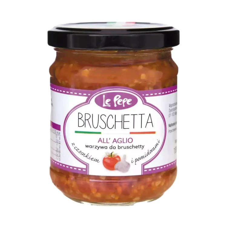 Bruschetta z czosnkiem i pomidorami 180g LePepe .webp