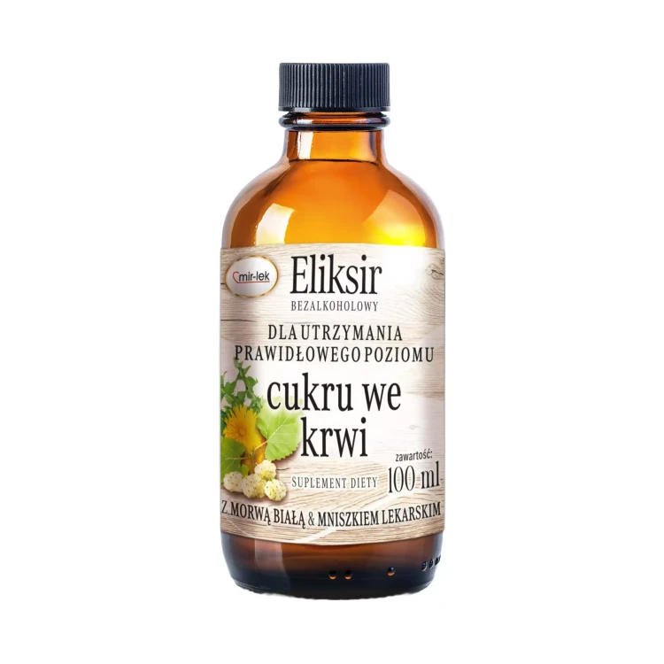 Eliksir bezalkoholowy dla utrzymania prawidłowego poziomu cukru we krwi Mir-Lek.webp