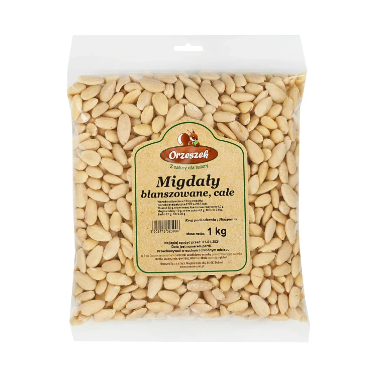 Migdały całe blanszowane Orzeszek 1kg.webp