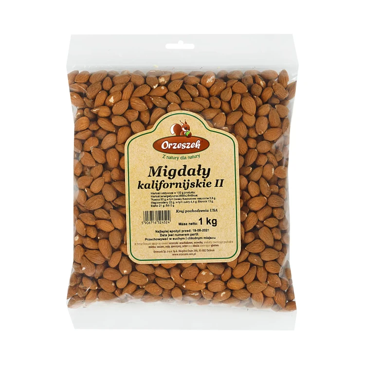 Migdały kalifornijskie Orzeszek 1kg.webp