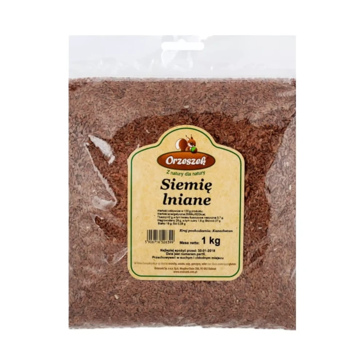 Siemię lniane - nasiona Orzeszek.webp
