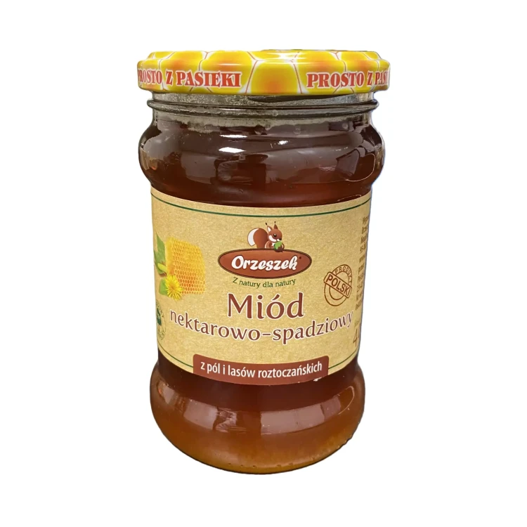 Miód nektarowy spadziowy Orzeszek.webp