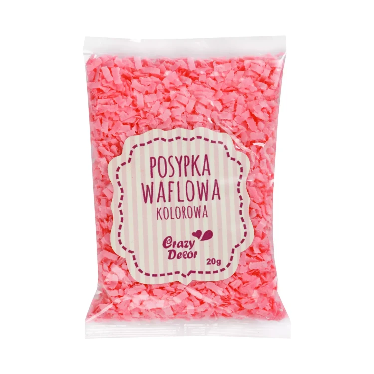 posypka waflowa kolorowa różowa 20g.webp