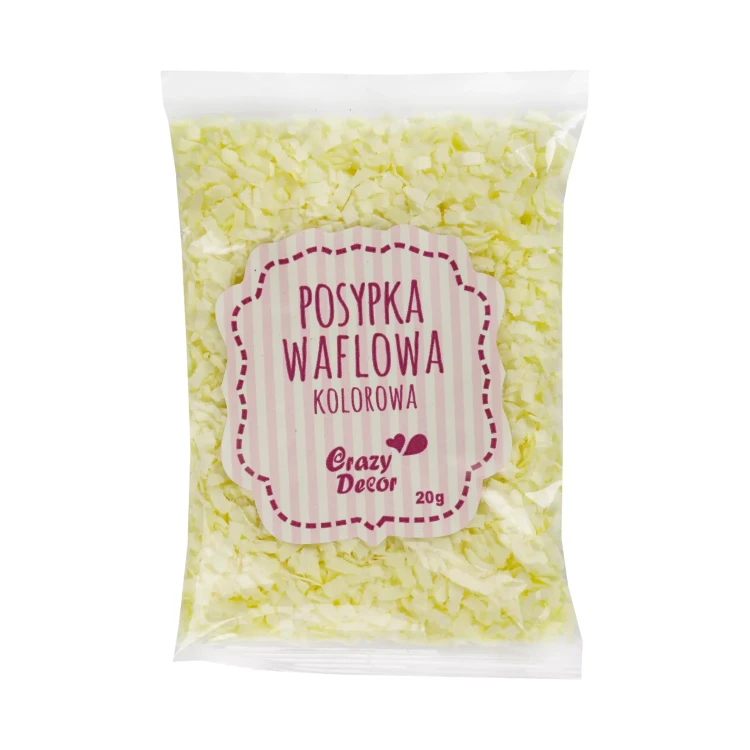 posypka waflowa kolorowa żółta 20g.webp