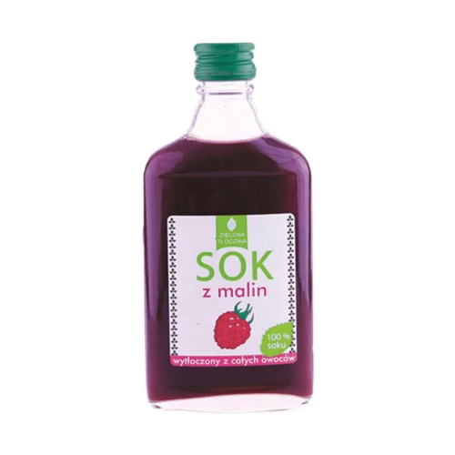 Sok Tłoczony z malin 200 ml Zielona Tłocznia.webp
