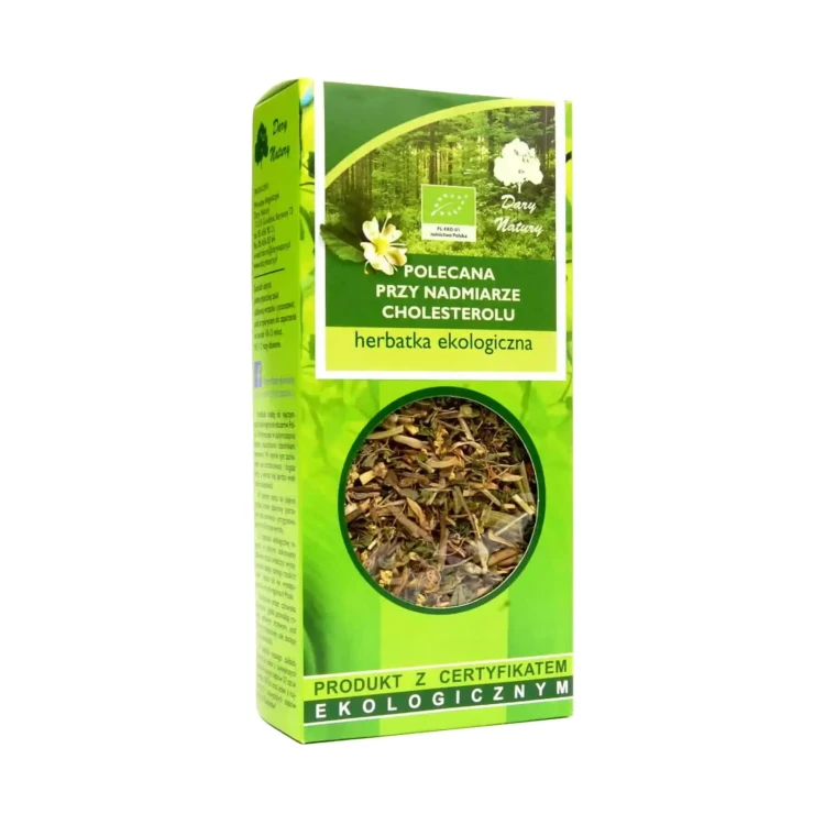 Herbatka ekologiczna Polecana przy nadmiarze cholesterolu 50g Dary Natury .webp