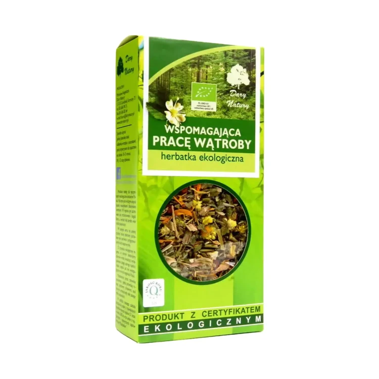 Herbatka ekologiczna Wspomagająca pracę wątroby 50g Dary Natury .webp