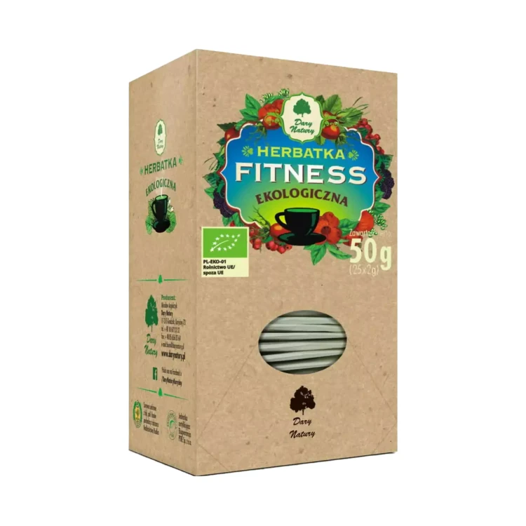 Herbatka ekologiczna Fitness 50g Dary Natury .webp