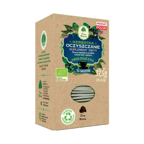 Herbatka ekologiczna Oczyszczenie 37,5g Dary Natury .webp