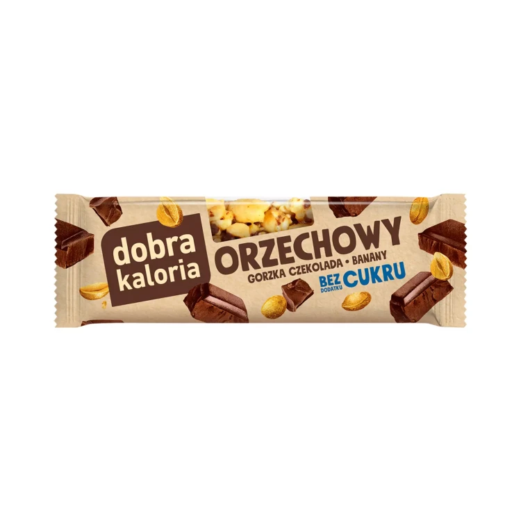 Baton orzechowy, gorzka czekolada i banan Dobra Kaloria.webp