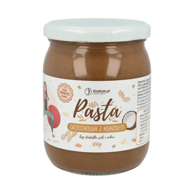 Pasta orzechowa z kokosem 500g Krukam.webp