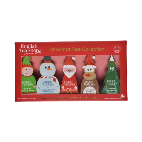 Kolekcja zawieszek na choinkę – 10 piramidek English Tea Shop.webp