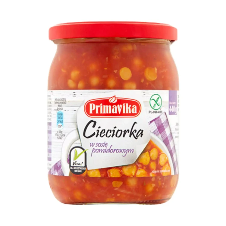 Cieciorka w sosie pomidorowym 440g Primavika.webp