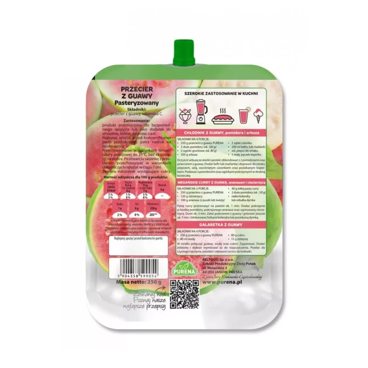 Przecier z Guawy 100% 250 g Purena .webp