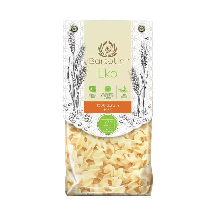 Makaron (semolinowy) świderki BIO 250g Bartolin.webp