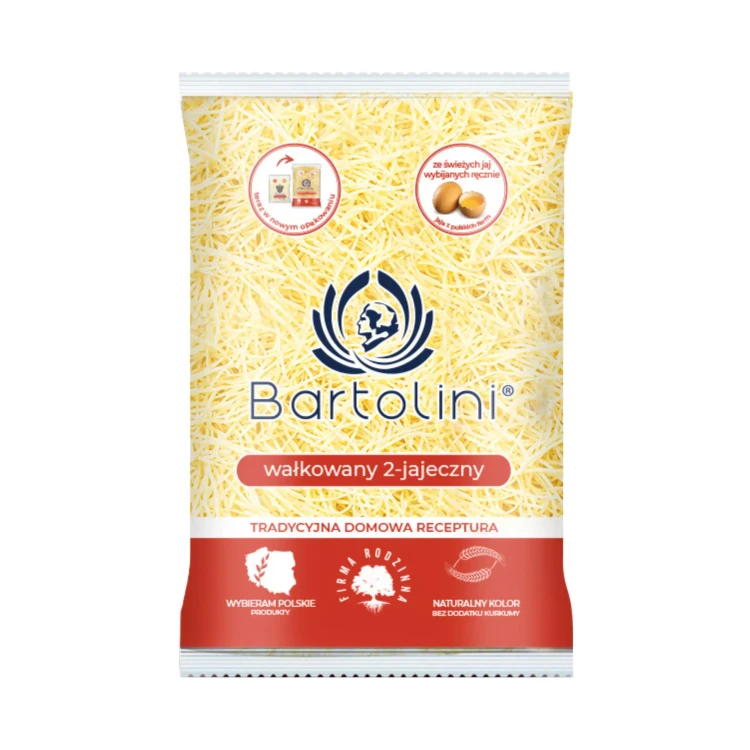 Tradycyjny Makaron 2-Jajeczny - krajanka cienka 400 g Bartolini.webp
